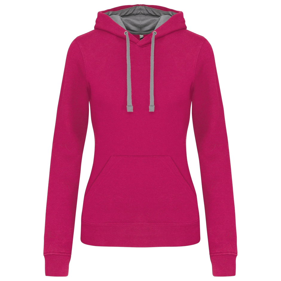 K465 - Sweat-shirt capuche contrastée femme - Occifloc