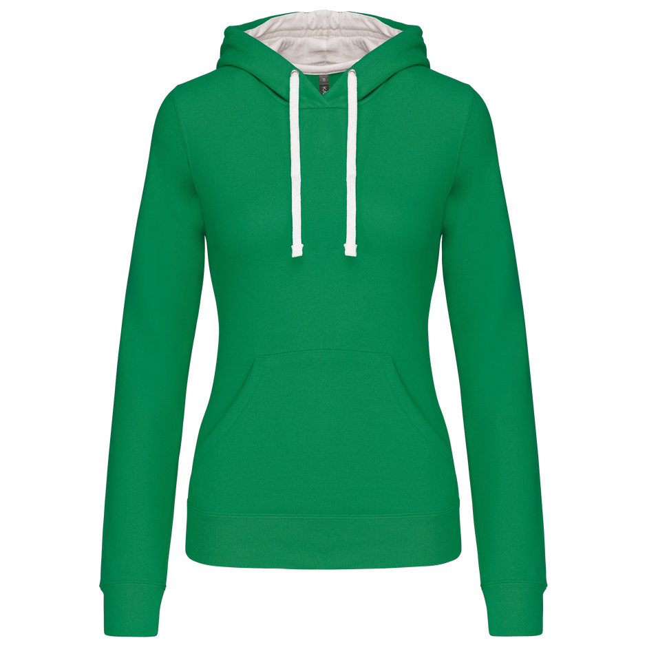 K465 - Sweat-shirt capuche contrastée femme - Occifloc