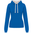 K465 - Sweat-shirt capuche contrastée femme - Occifloc