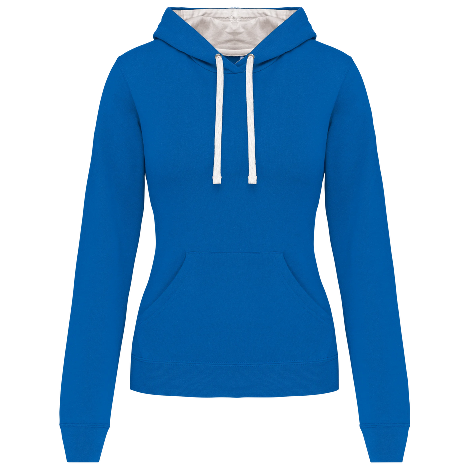 K465 - Sweat-shirt capuche contrastée femme - Occifloc