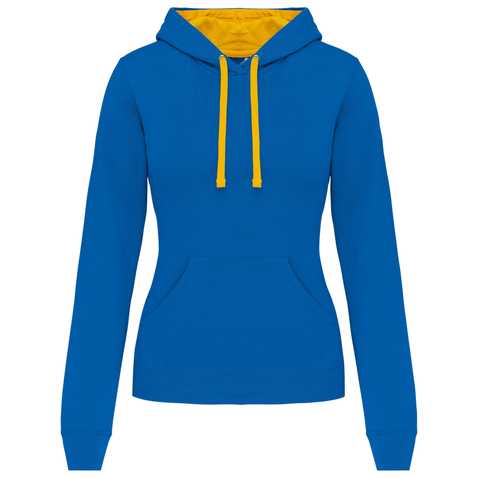 K465 - Sweat-shirt capuche contrastée femme - Occifloc