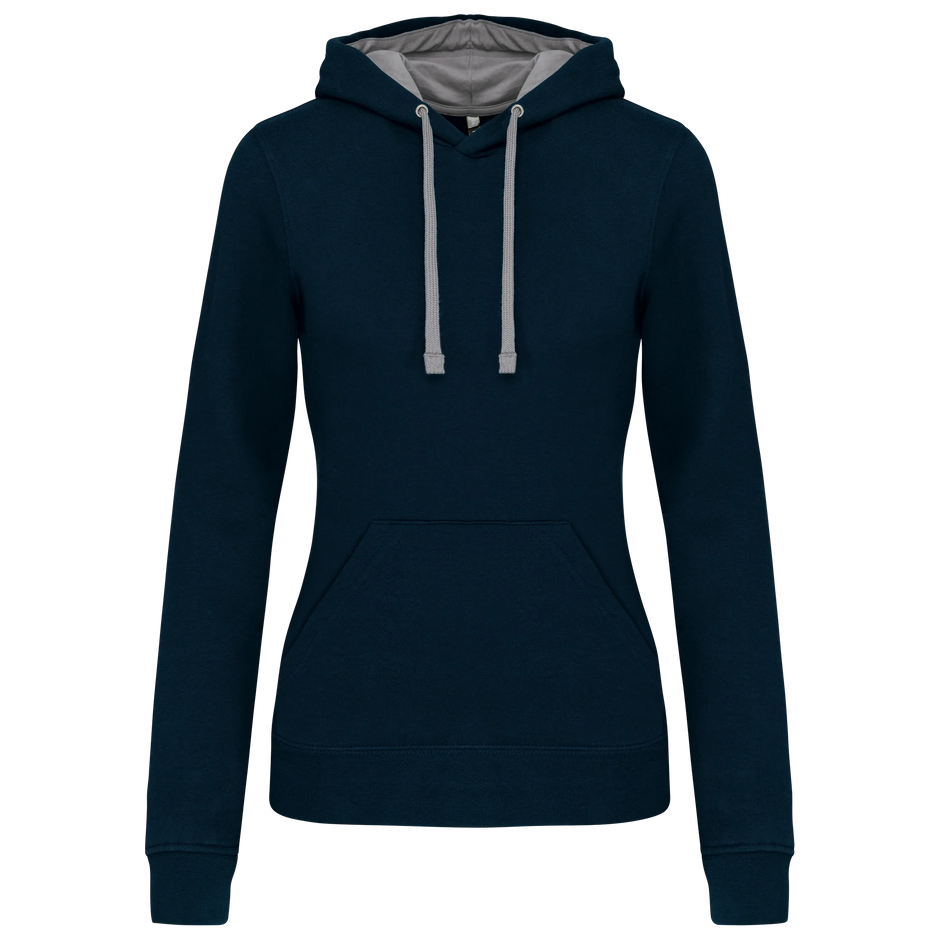 K465 - Sweat-shirt capuche contrastée femme - Occifloc