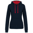 K465 - Sweat-shirt capuche contrastée femme - Occifloc