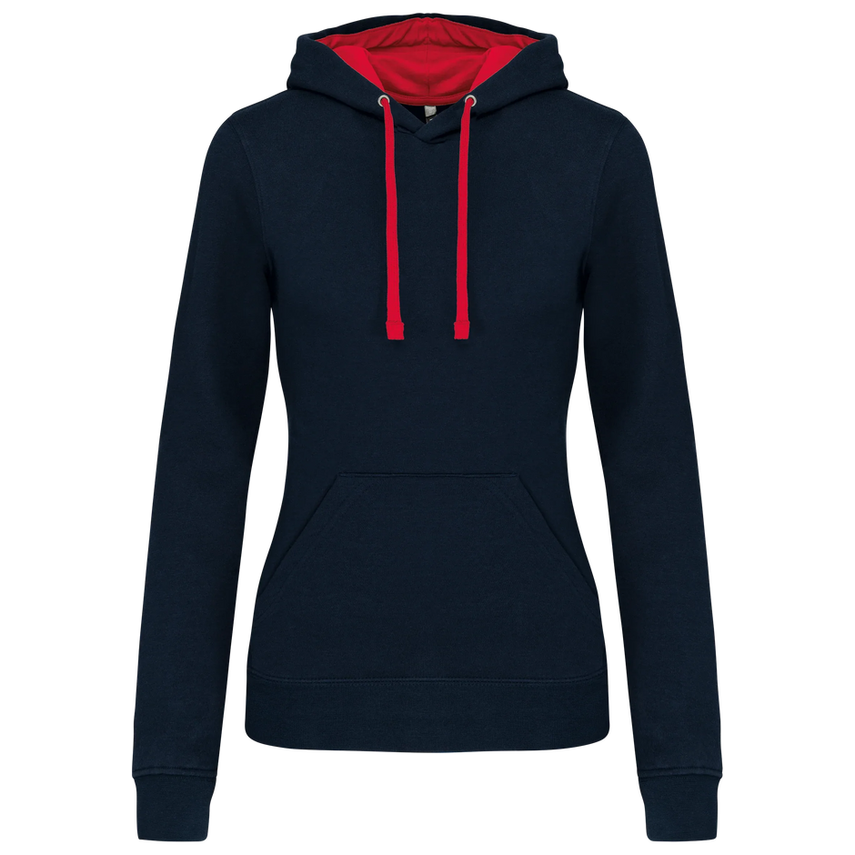 K465 - Sweat-shirt capuche contrastée femme - Occifloc