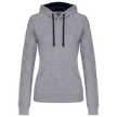 K465 - Sweat-shirt capuche contrastée femme - Occifloc