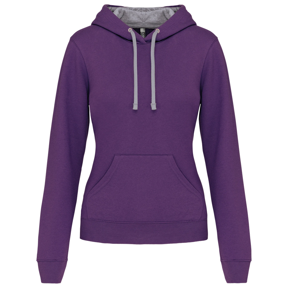 K465 - Sweat-shirt capuche contrastée femme - Occifloc