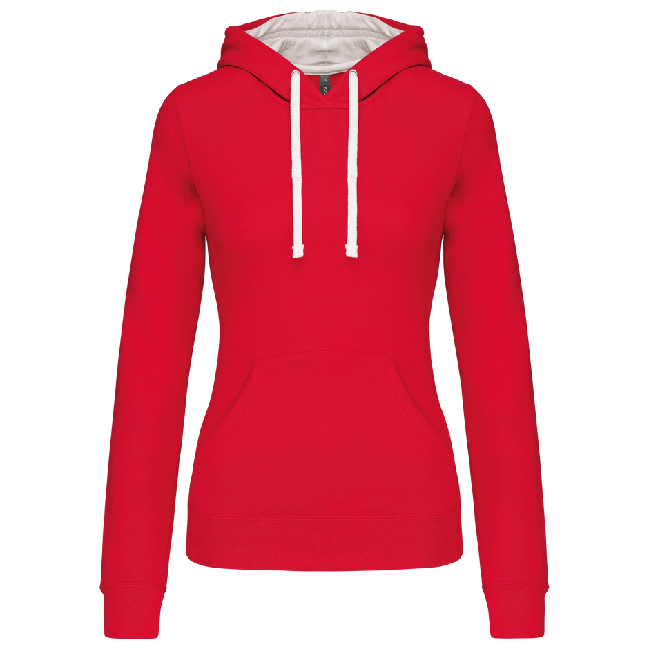 K465 - Sweat-shirt capuche contrastée femme - Occifloc