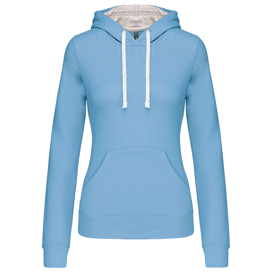 K465 - Sweat-shirt capuche contrastée femme - Occifloc