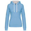 K465 - Sweat-shirt capuche contrastée femme - Occifloc