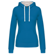 K465 - Sweat-shirt capuche contrastée femme - Occifloc