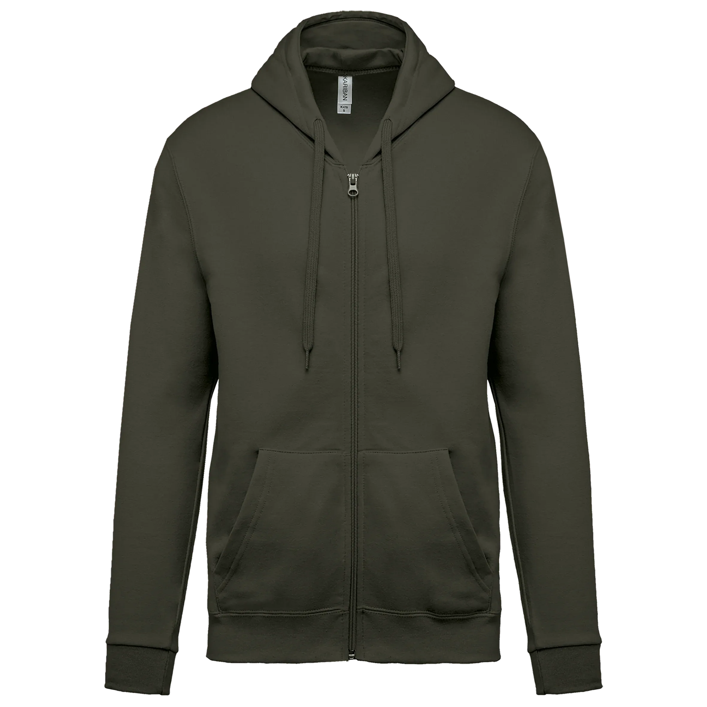 K479 - Sweat-shirt zippé capuche unisexe - Occifloc