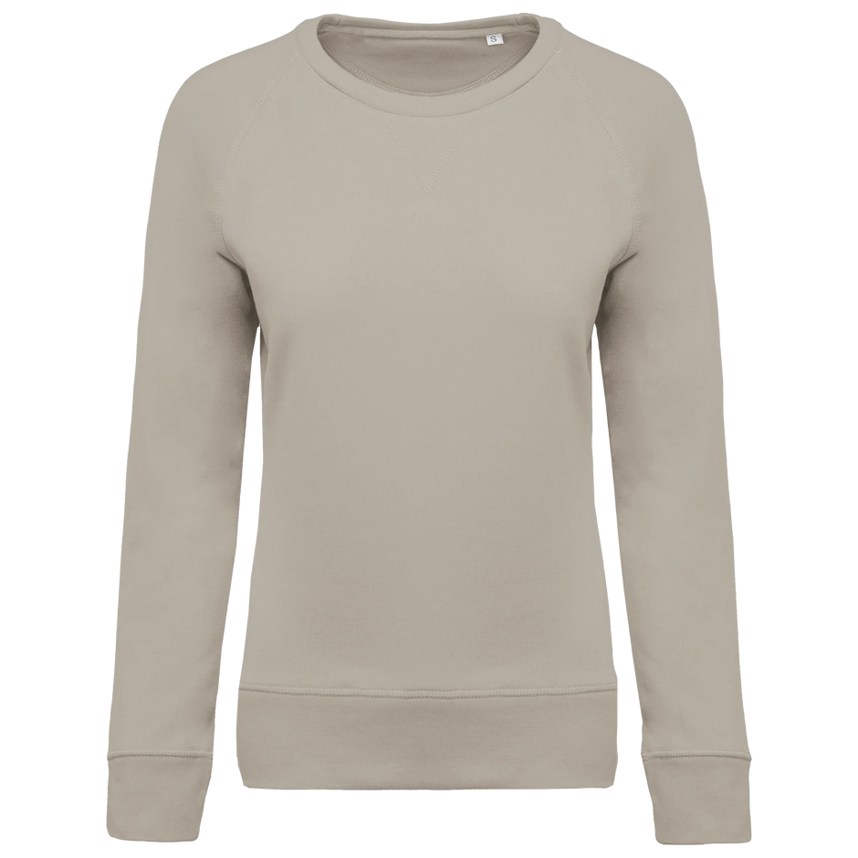 K481 - Sweat-shirt Bio col rond manches raglan femme - Occifloc