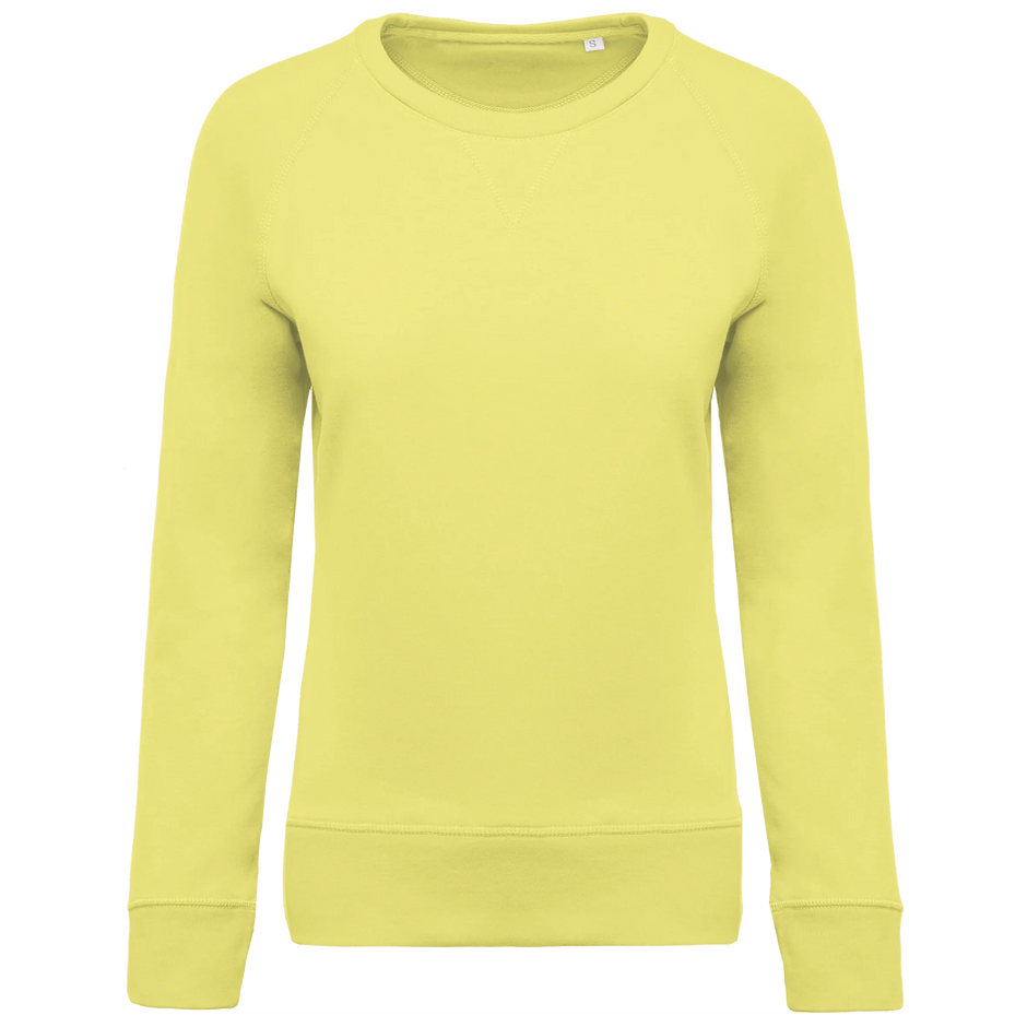K481 - Sweat-shirt Bio col rond manches raglan femme - Occifloc