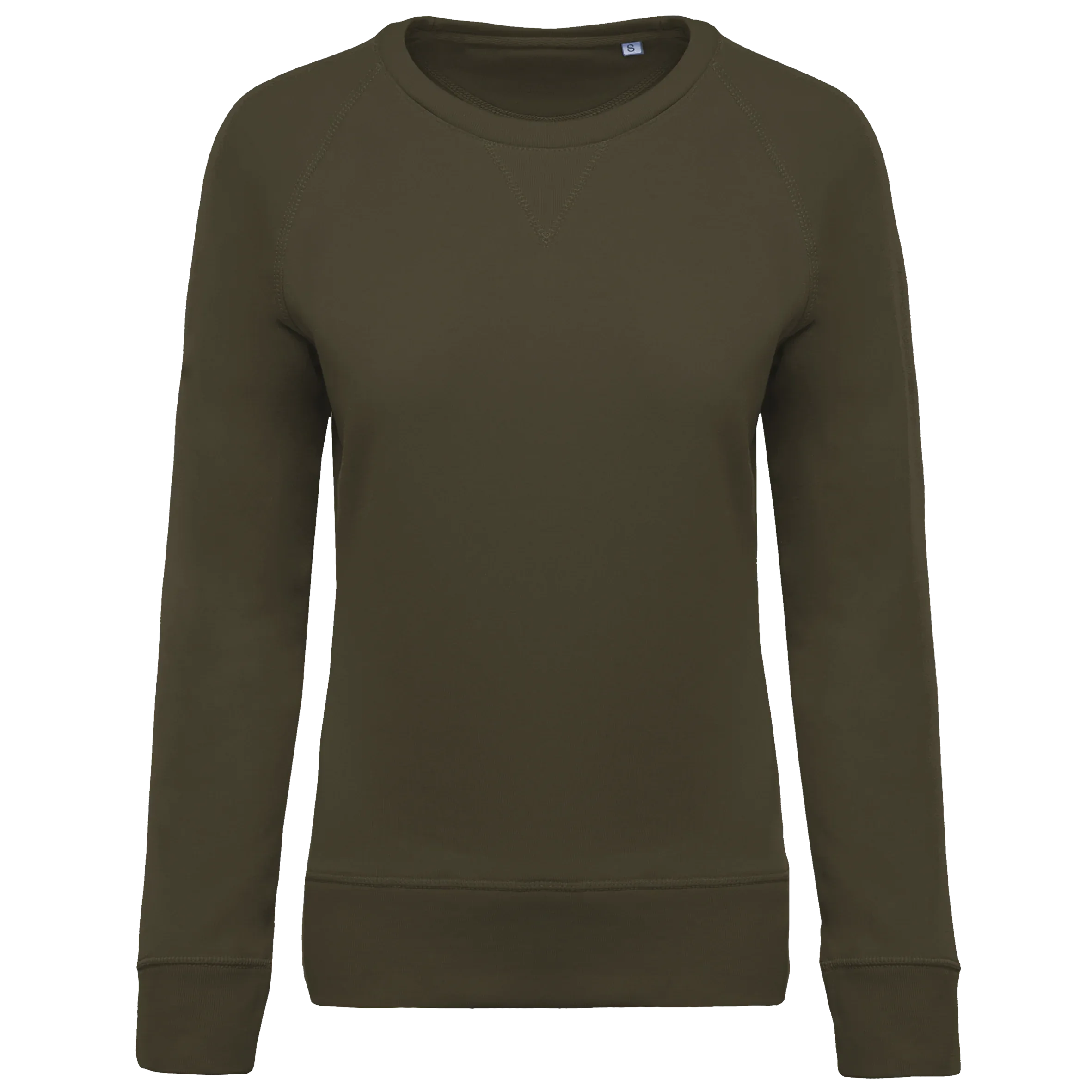 K481 - Sweat-shirt Bio col rond manches raglan femme - Occifloc