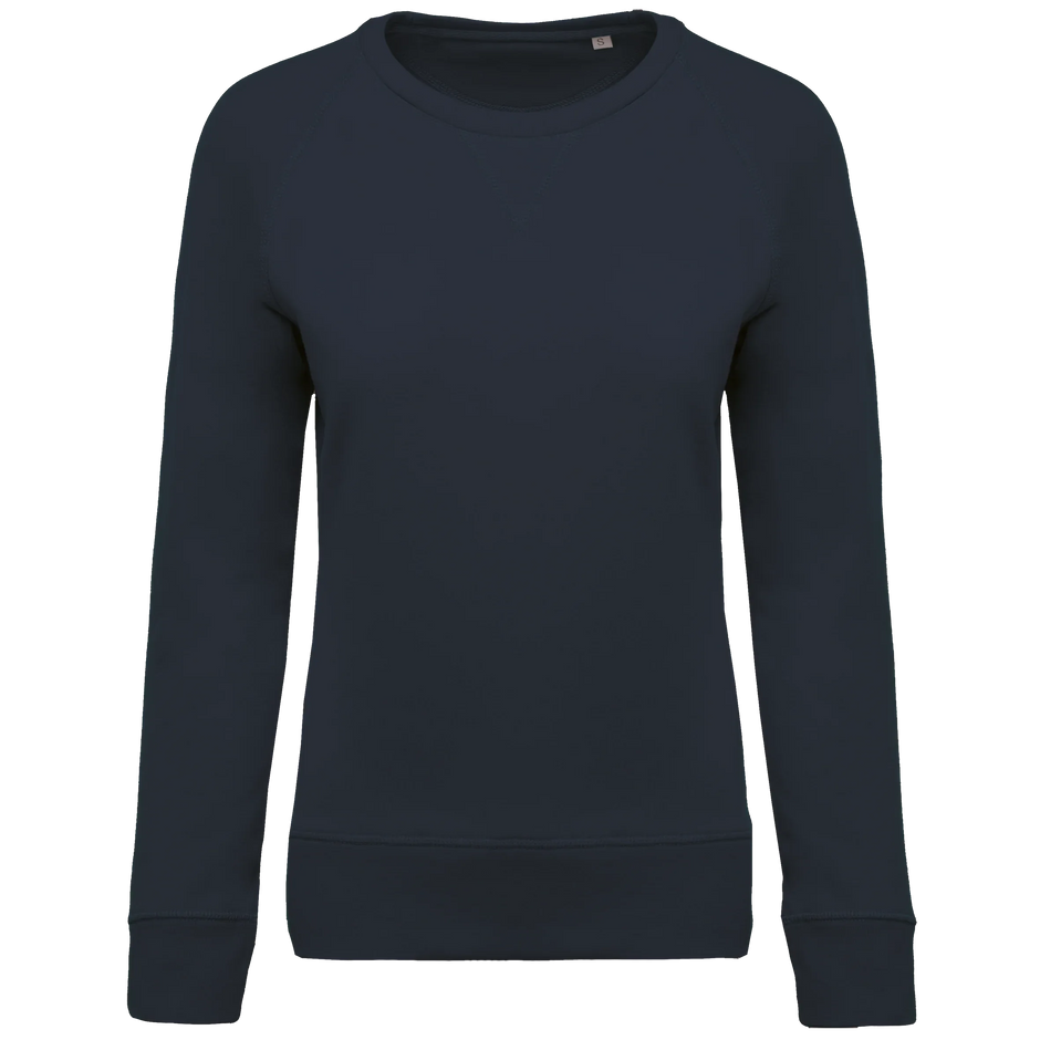 K481 - Sweat-shirt Bio col rond manches raglan femme - Occifloc