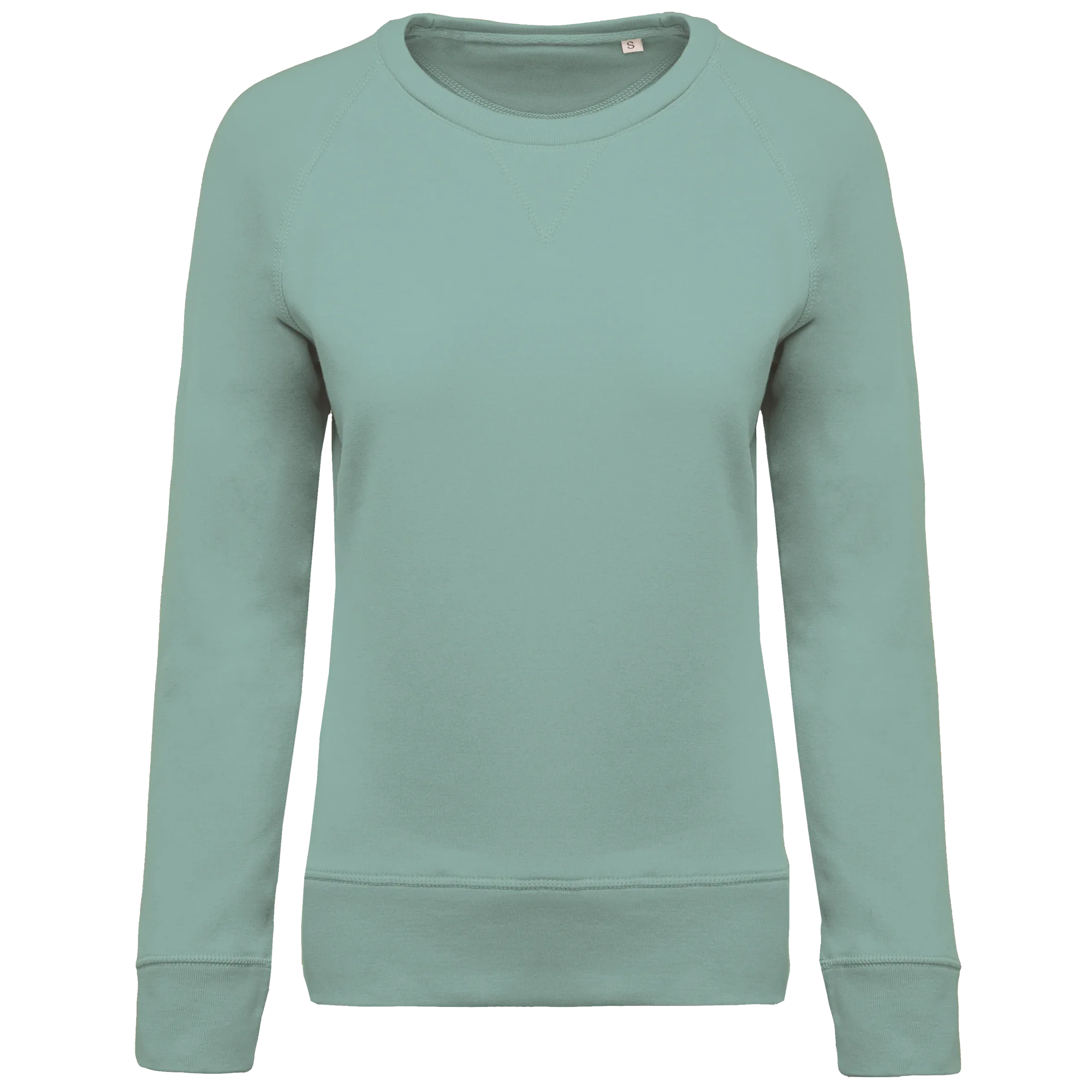 K481 - Sweat-shirt Bio col rond manches raglan femme - Occifloc