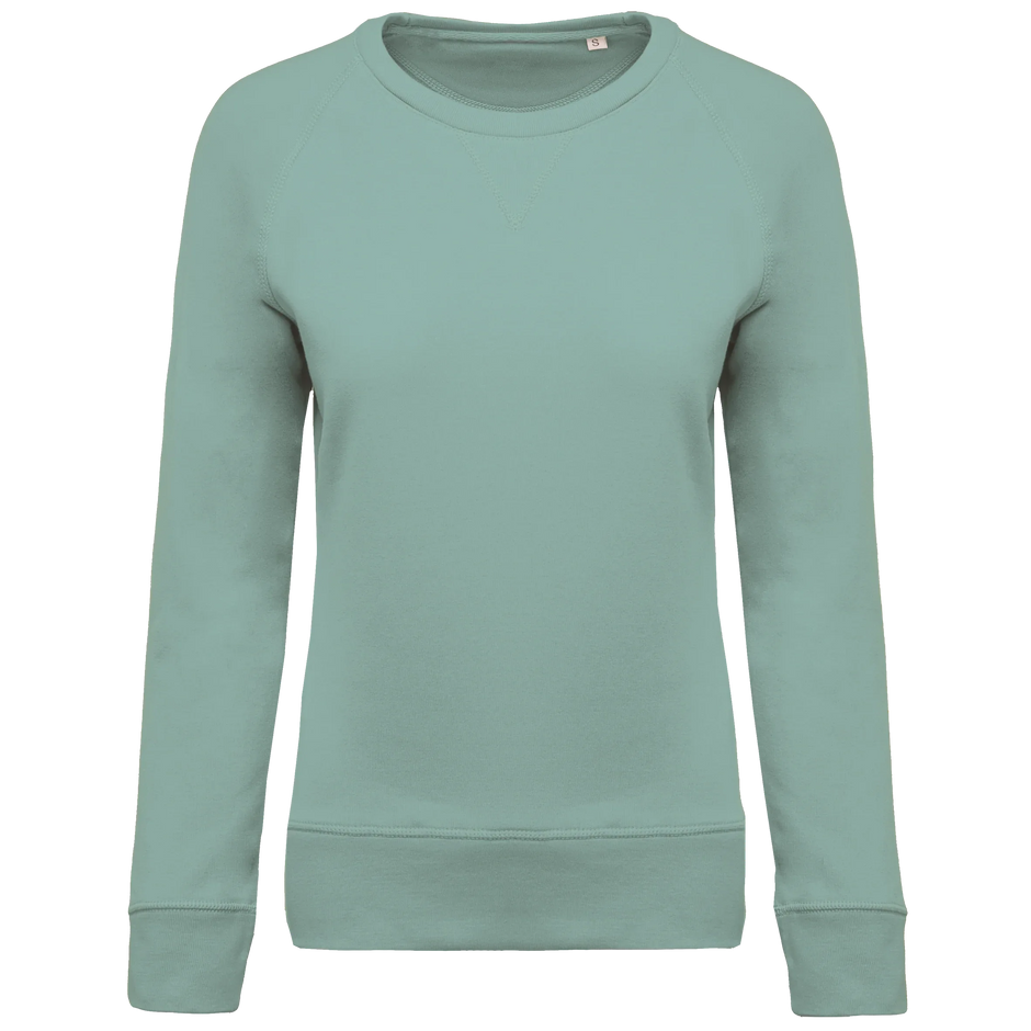 K481 - Sweat-shirt Bio col rond manches raglan femme - Occifloc