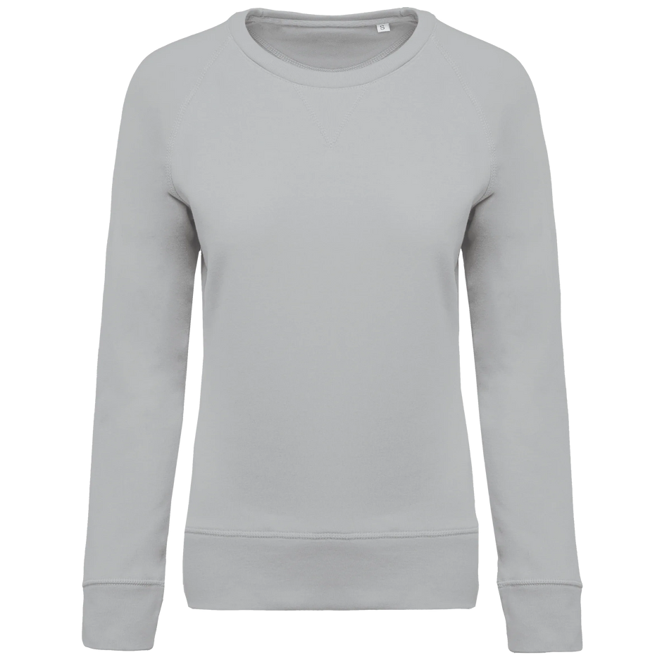 K481 - Sweat-shirt Bio col rond manches raglan femme - Occifloc