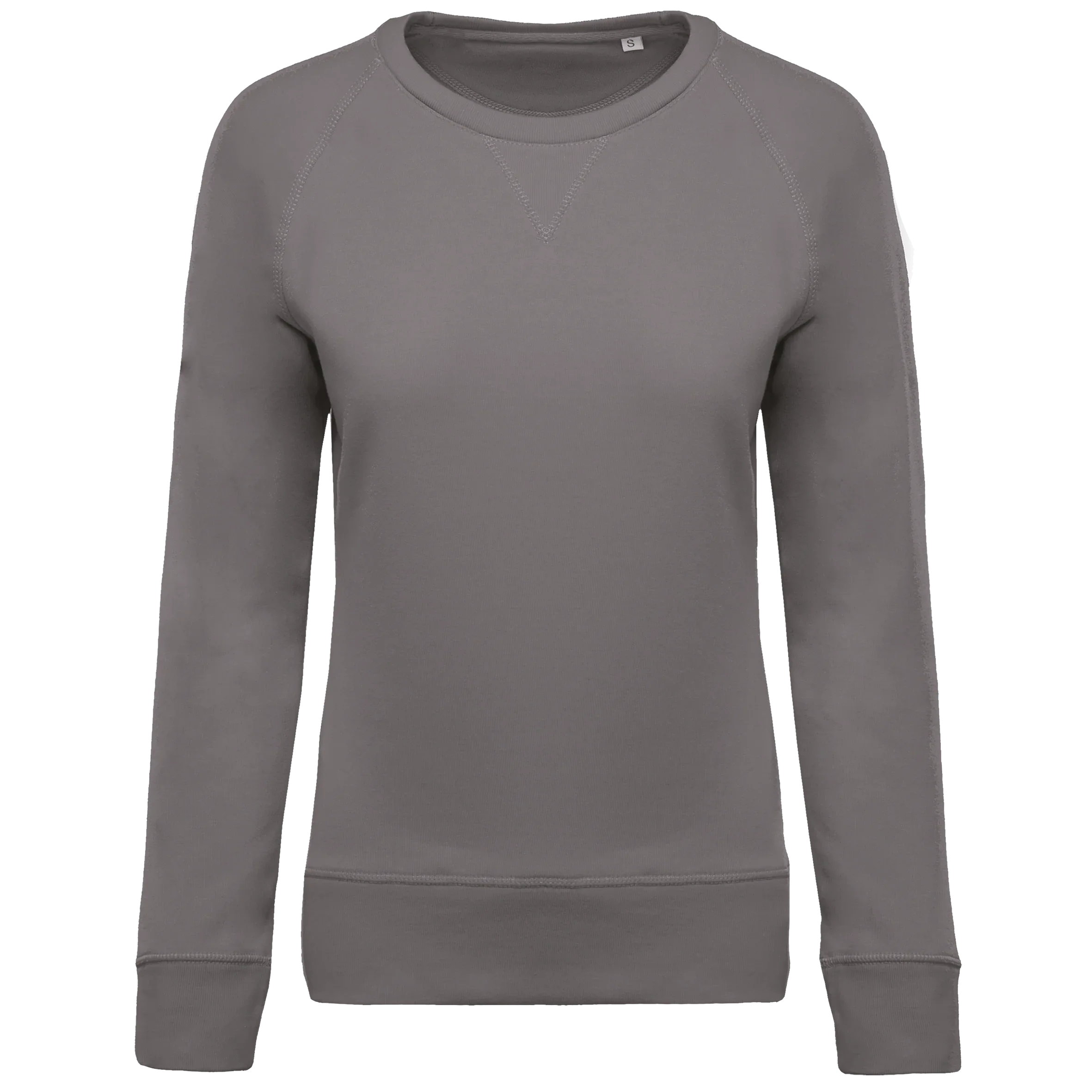 K481 - Sweat-shirt Bio col rond manches raglan femme - Occifloc