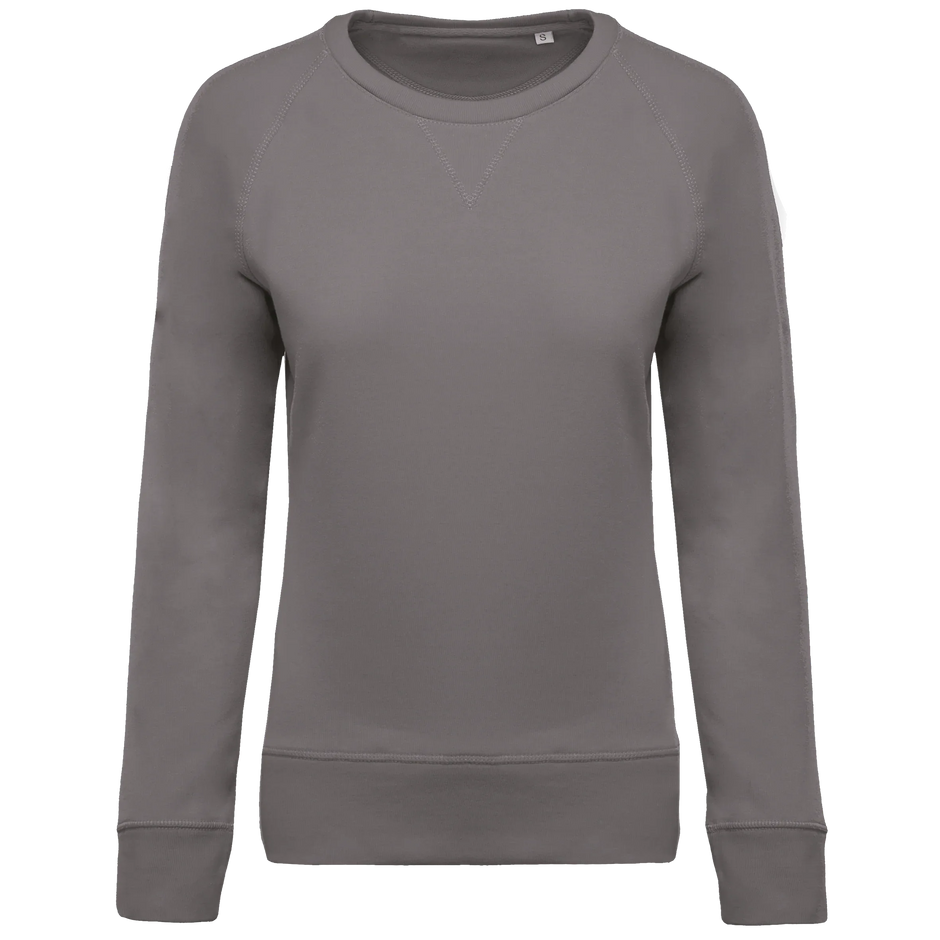 K481 - Sweat-shirt Bio col rond manches raglan femme - Occifloc