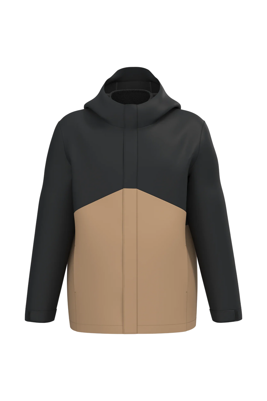 K6169 - Parka 3-en-1 imperméable à capuche bicolore unisexe - Occifloc
