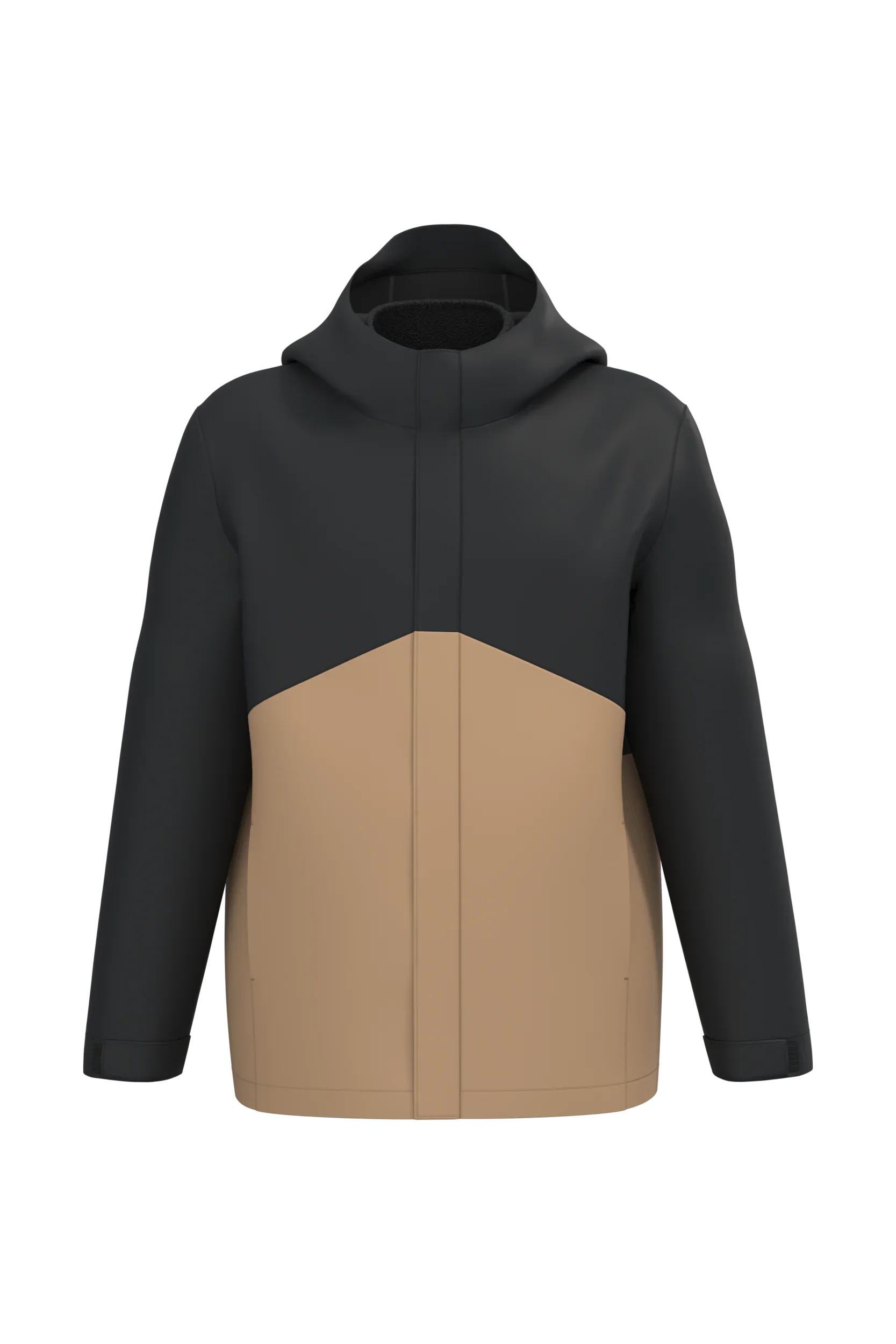 K6169 - Parka 3-en-1 imperméable à capuche bicolore unisexe - Occifloc