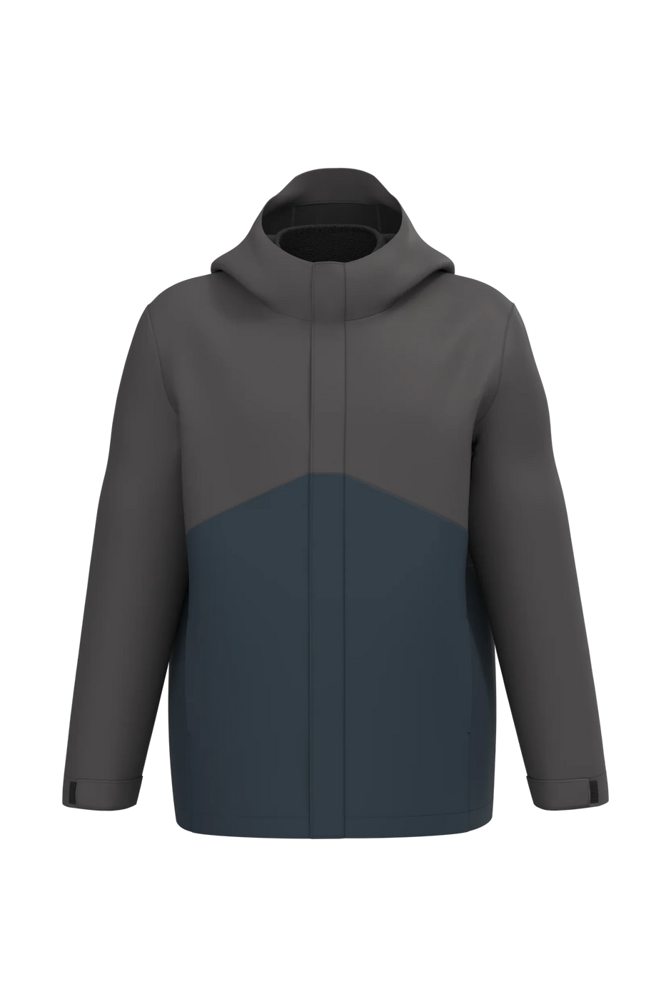 K6169 - Parka 3-en-1 imperméable à capuche bicolore unisexe - Occifloc