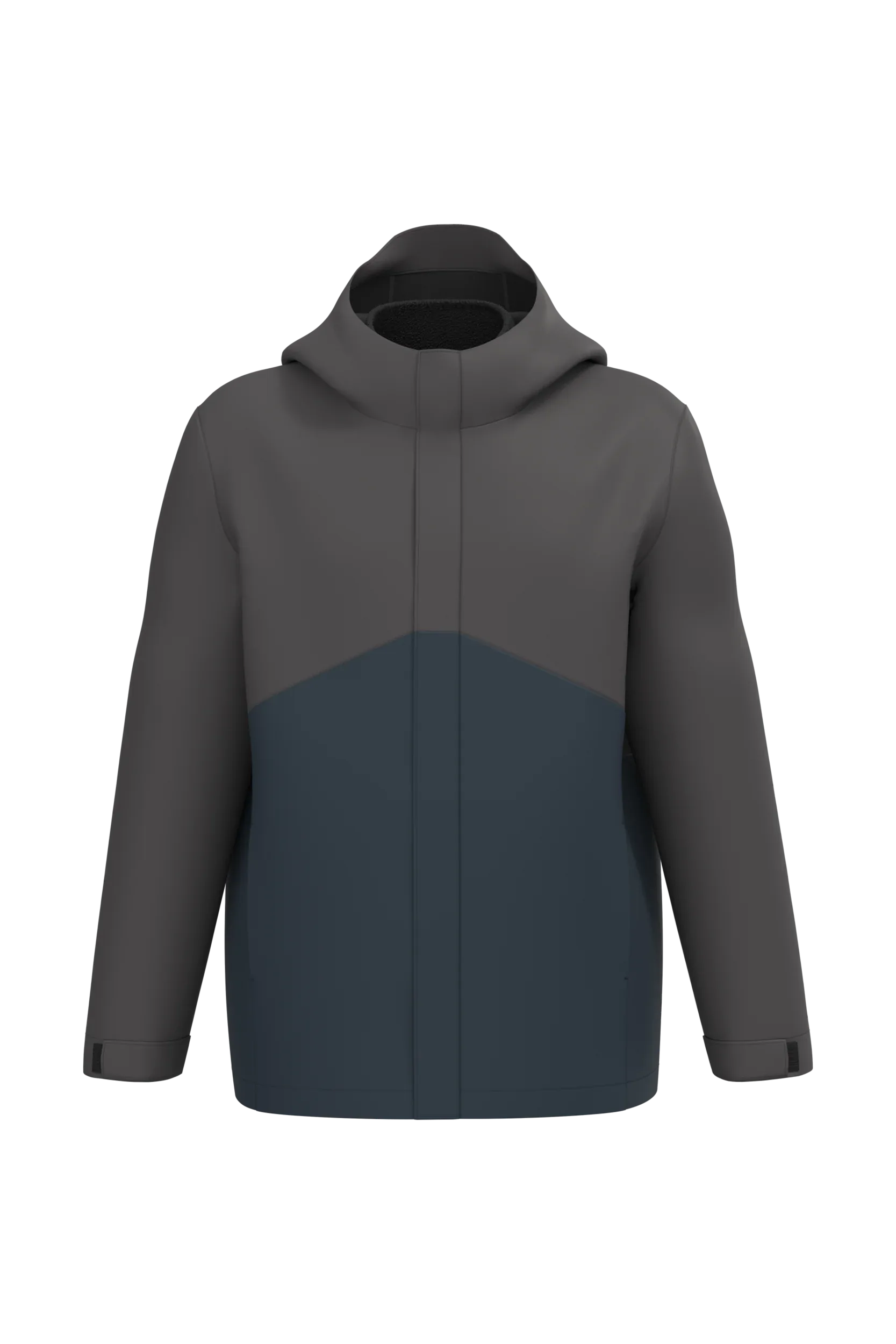 K6169 - Parka 3-en-1 imperméable à capuche bicolore unisexe - Occifloc