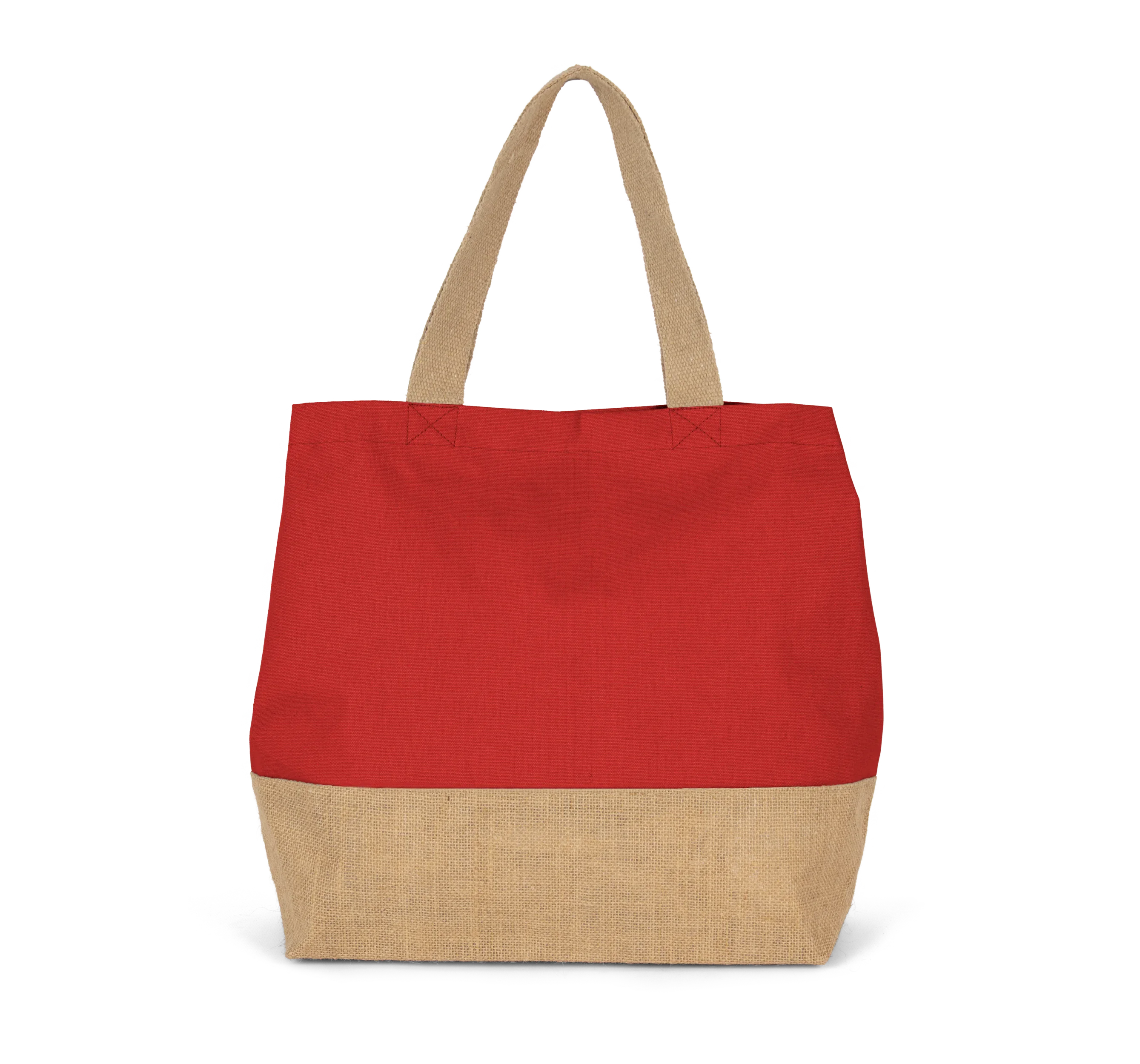 KI0235 - Sac shopping en toiles de coton et jute - Occifloc