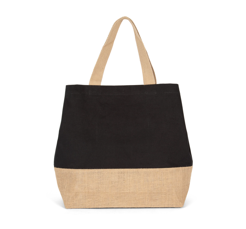 KI0235 - Sac shopping en toiles de coton et jute - Occifloc