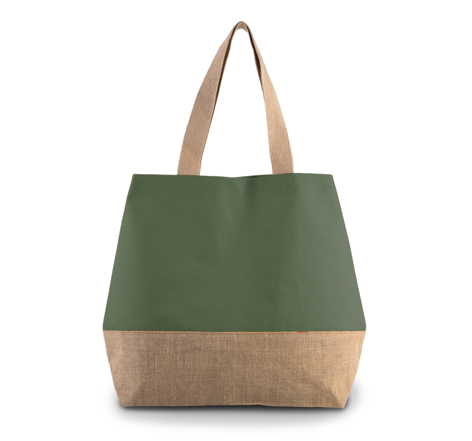 KI0235 - Sac shopping en toiles de coton et jute - Occifloc