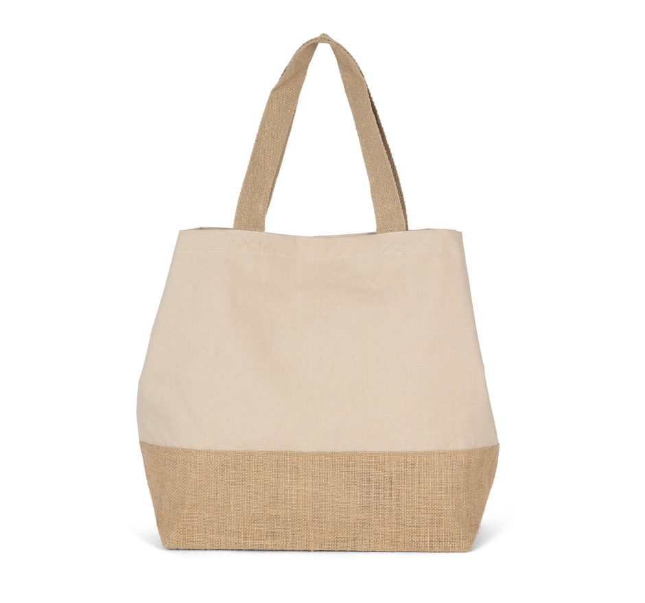 KI0235 - Sac shopping en toiles de coton et jute - Occifloc