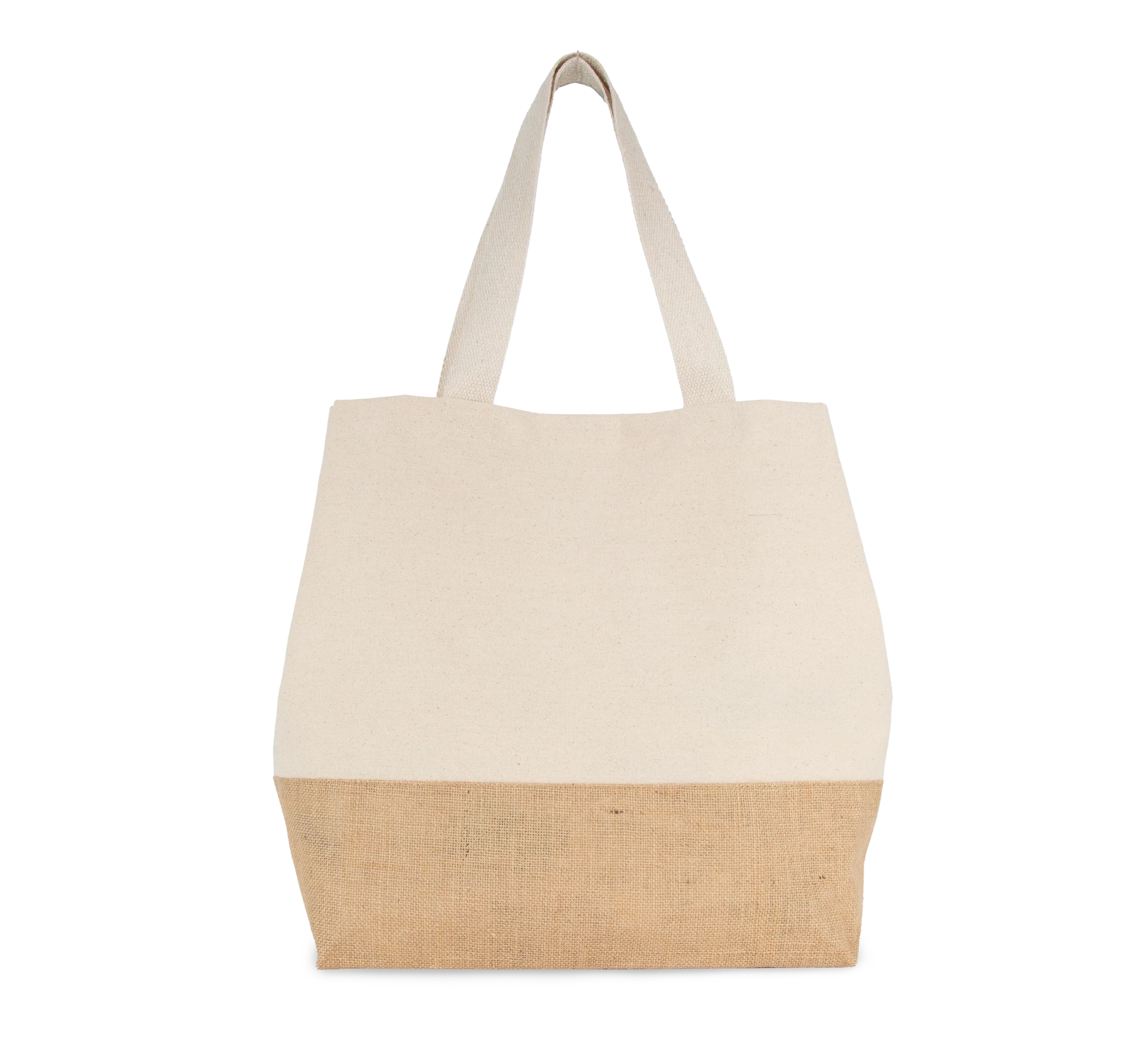 KI0235 - Sac shopping en toiles de coton et jute - Occifloc
