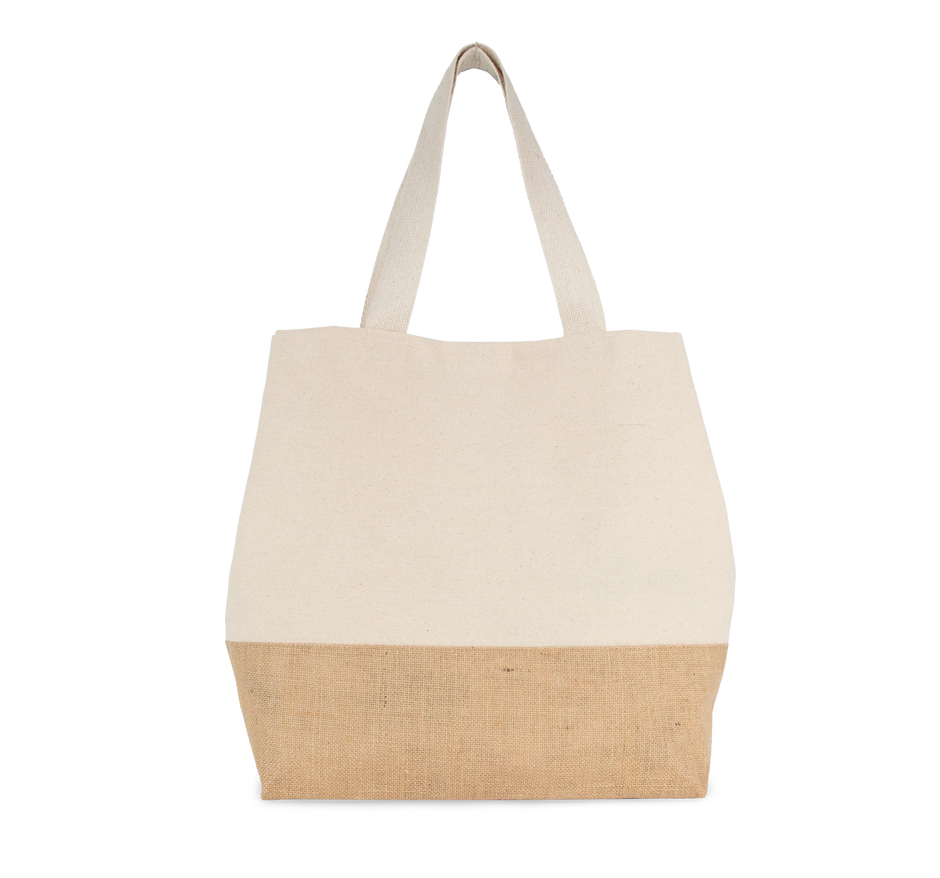 KI0235 - Sac shopping en toiles de coton et jute - Occifloc