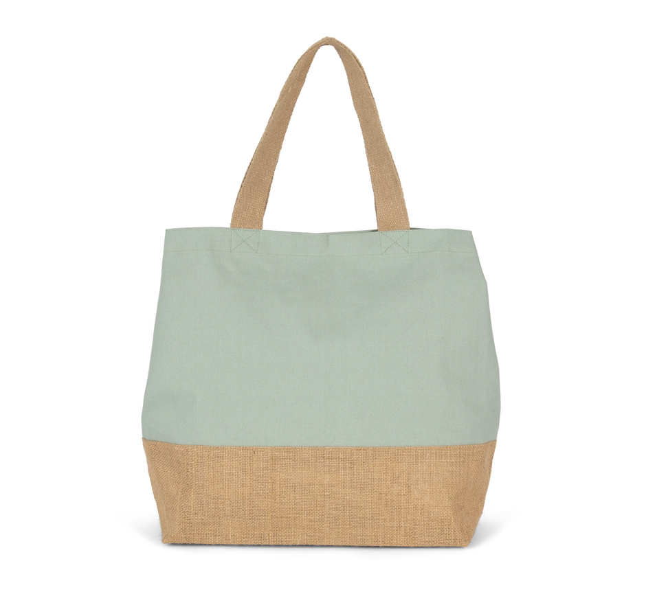 KI0235 - Sac shopping en toiles de coton et jute - Occifloc