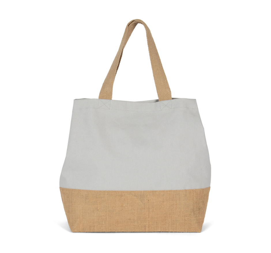 KI0235 - Sac shopping en toiles de coton et jute - Occifloc