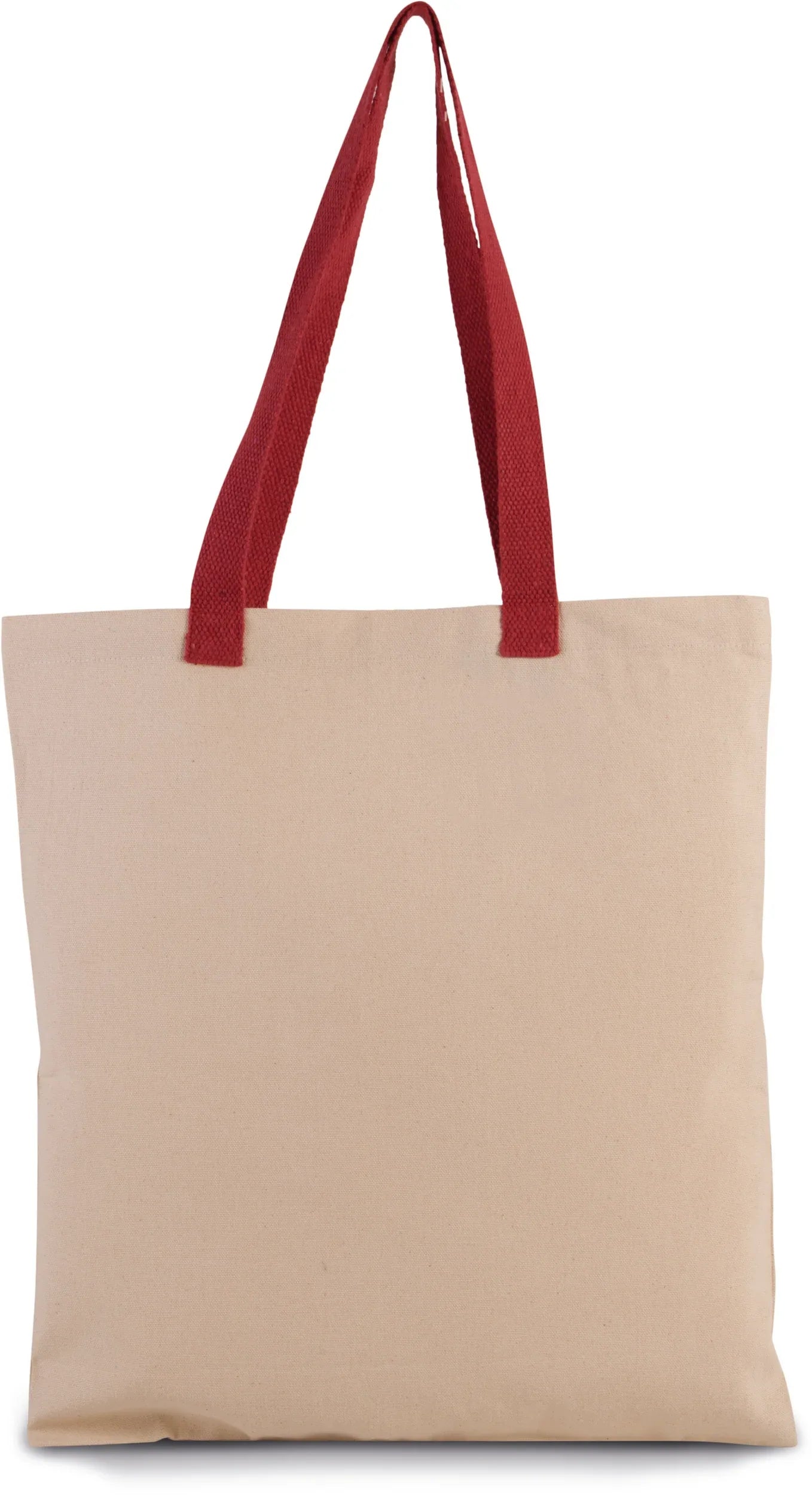 KI0277 - Sac shopping plat en toile avec poignées contrastées - Occifloc