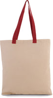 KI0277 - Sac shopping plat en toile avec poignées contrastées - Occifloc