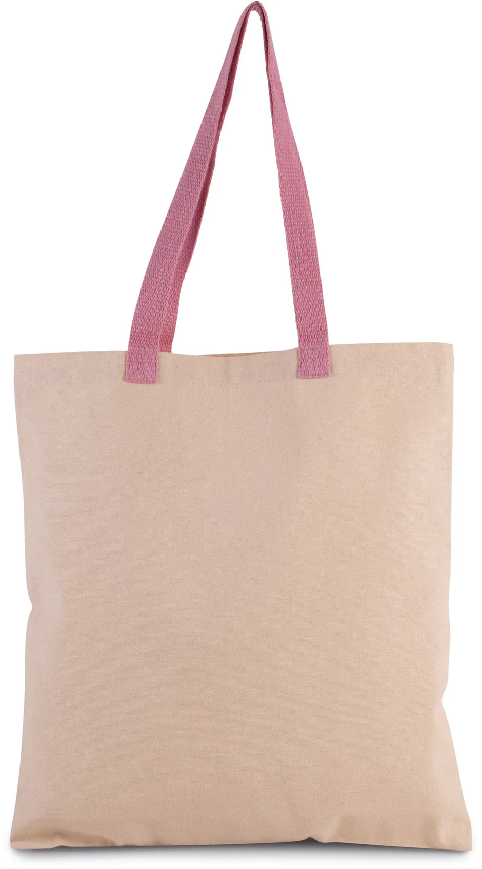 KI0277 - Sac shopping plat en toile avec poignées contrastées - Occifloc