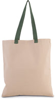 KI0277 - Sac shopping plat en toile avec poignées contrastées - Occifloc