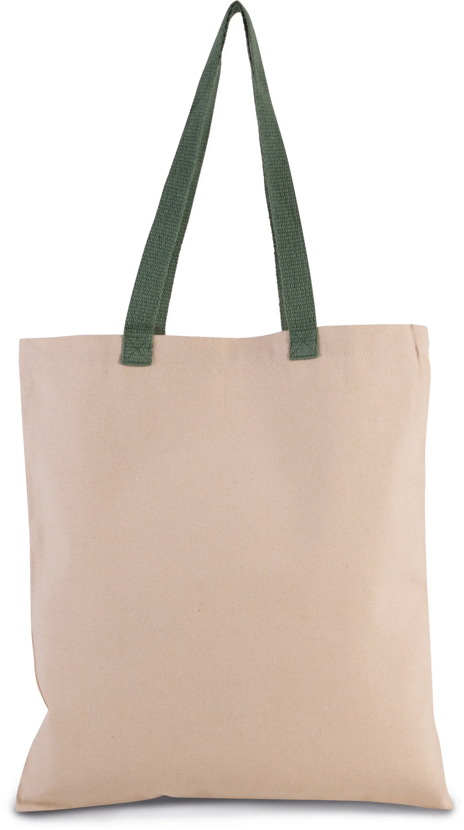 KI0277 - Sac shopping plat en toile avec poignées contrastées - Occifloc