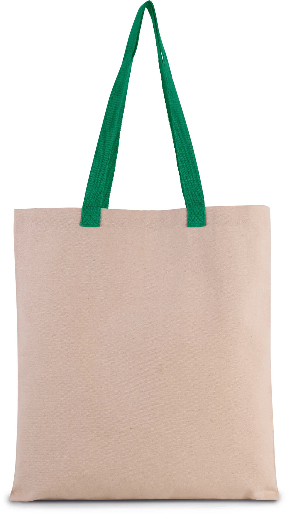 KI0277 - Sac shopping plat en toile avec poignées contrastées - Occifloc