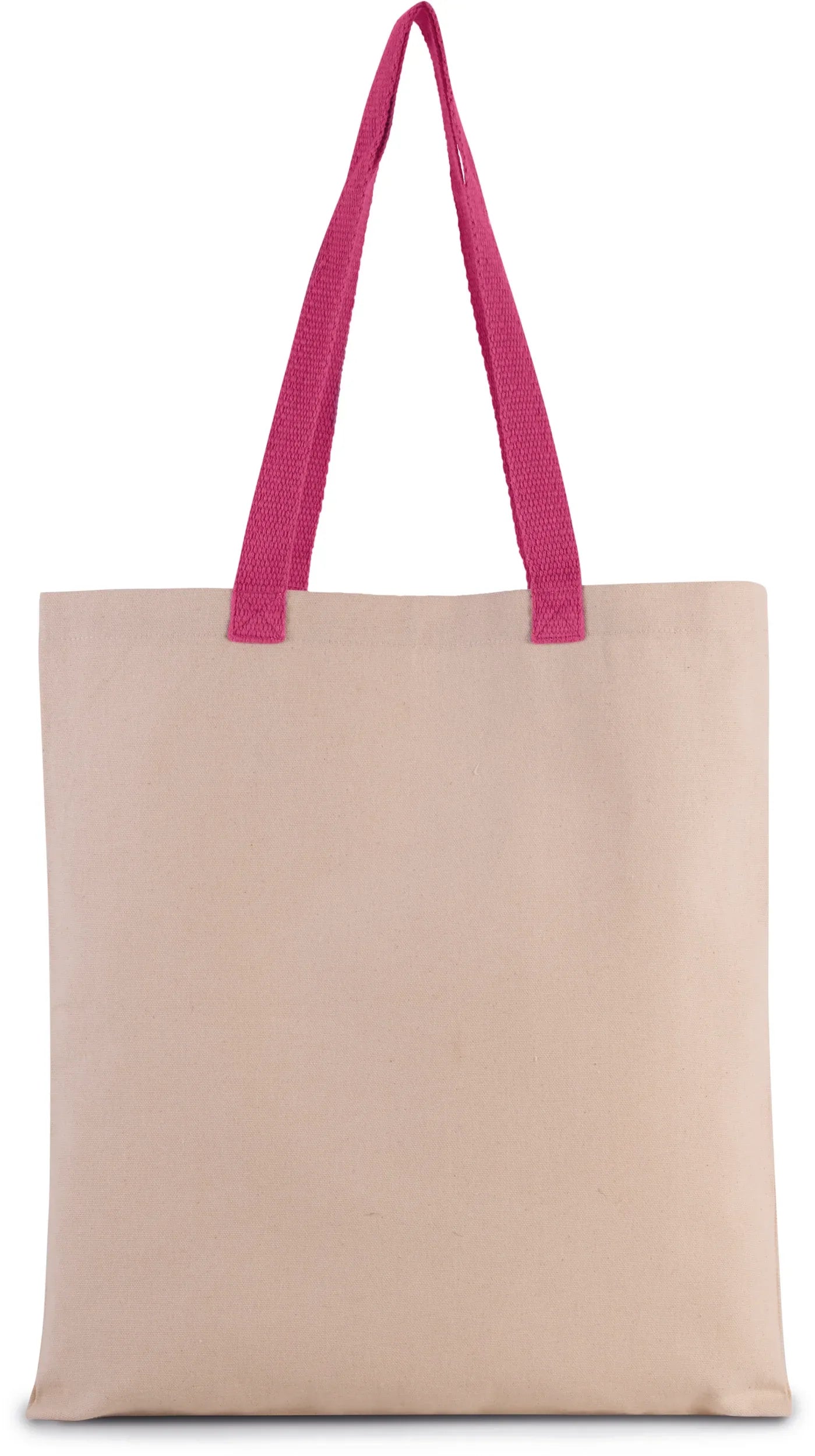 KI0277 - Sac shopping plat en toile avec poignées contrastées - Occifloc