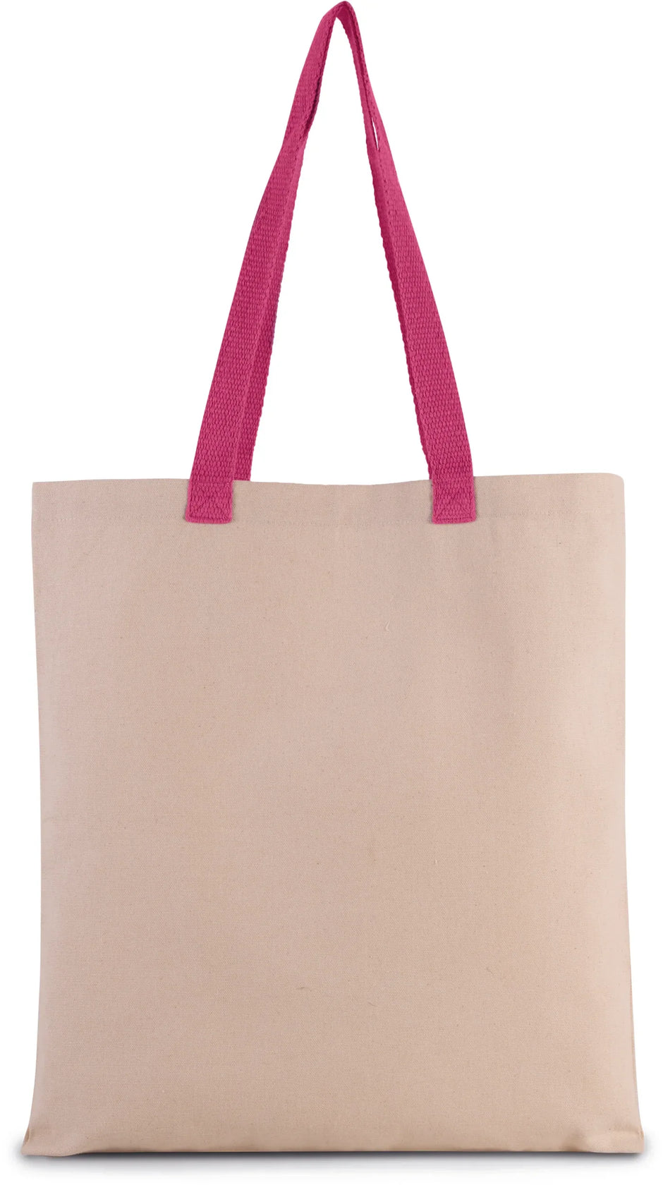 KI0277 - Sac shopping plat en toile avec poignées contrastées - Occifloc