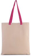KI0277 - Sac shopping plat en toile avec poignées contrastées - Occifloc
