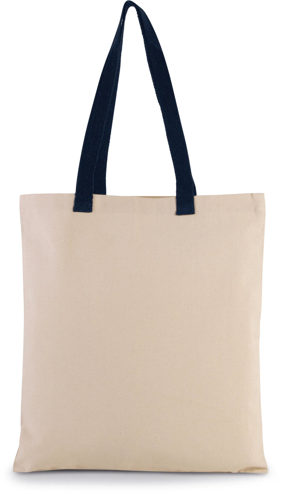 KI0277 - Sac shopping plat en toile avec poignées contrastées - Occifloc