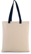 KI0277 - Sac shopping plat en toile avec poignées contrastées - Occifloc
