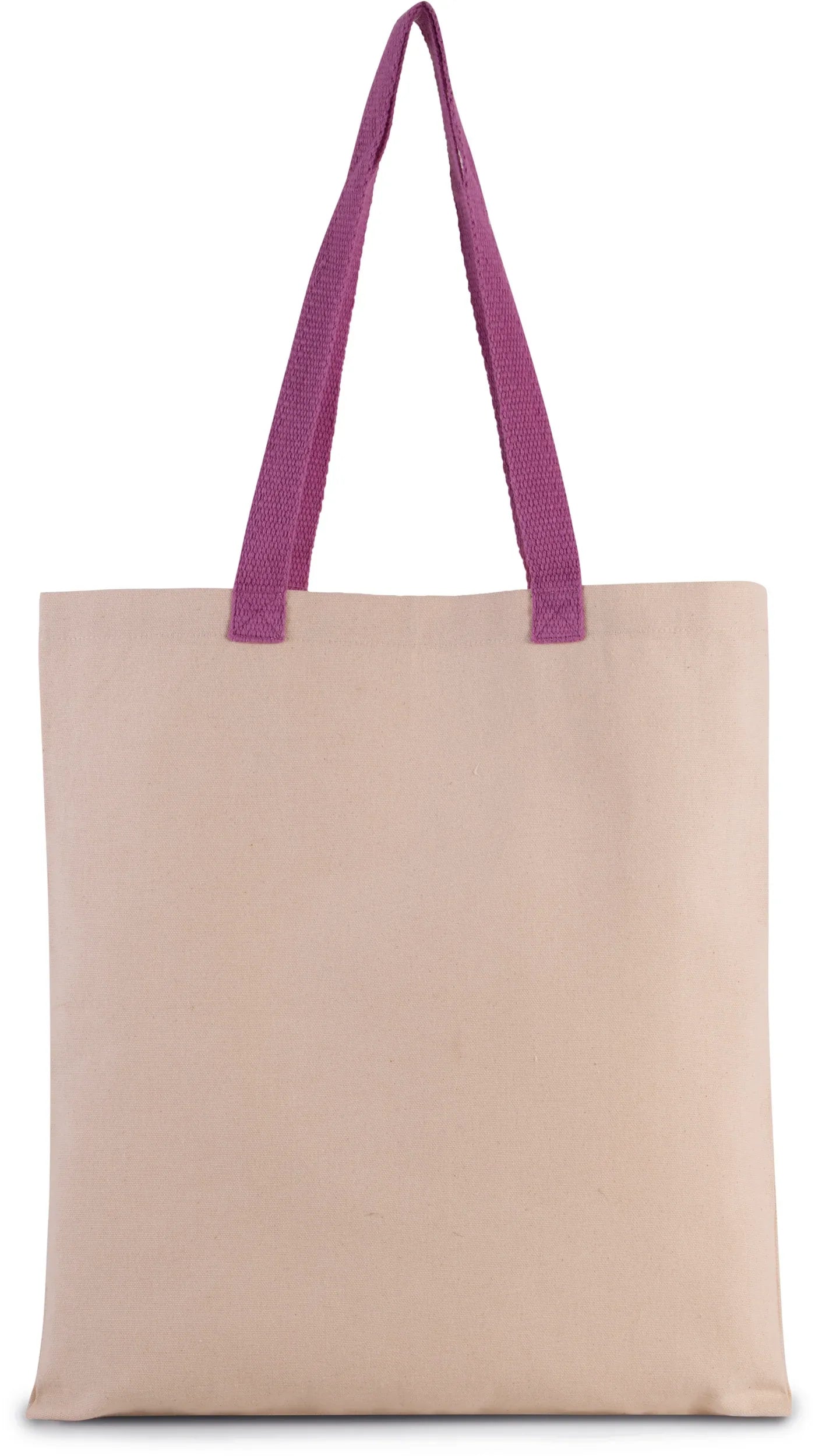 KI0277 - Sac shopping plat en toile avec poignées contrastées - Occifloc