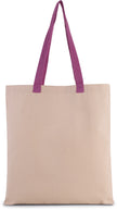 KI0277 - Sac shopping plat en toile avec poignées contrastées - Occifloc