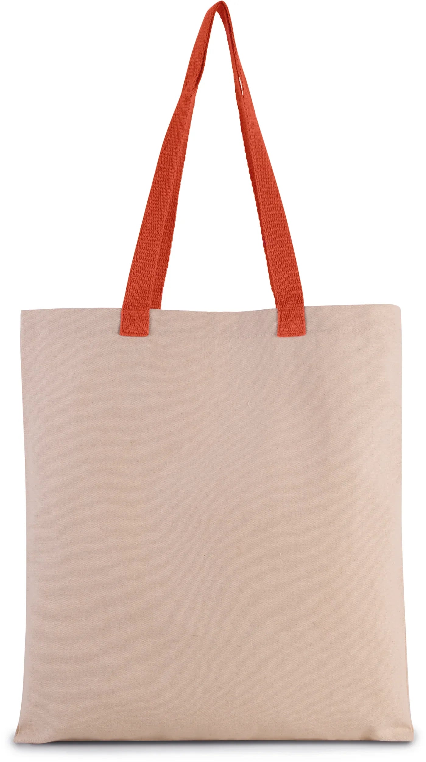 KI0277 - Sac shopping plat en toile avec poignées contrastées - Occifloc